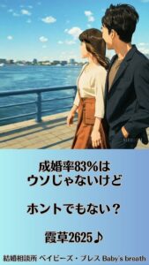 成婚率83％はウソじゃないけど、ホントでもない？　栃木県 佐野市 結婚相談所 ベイビーズ・ブレス