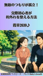 無敵のつもりが孤立！交際初心者が的外れを整える方法　栃木県 佐野市 結婚相談所 ベイビーズ・ブレス
