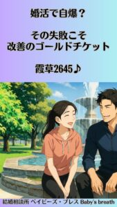 婚活で自爆？その失敗こそ改善のゴールドチケット　栃木県 佐野市 結婚相談所 ベイビーズ・ブレス