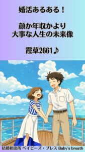 婚活あるある！顔か年収かより大事な人生の未来像　栃木県 佐野市 結婚相談所 ベイビーズ・ブレス
