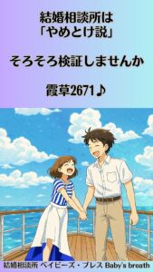 結婚相談所は「やめとけ説」そろそろ検証しませんか　栃木県 佐野市 結婚相談所 ベイビーズ・ブレス