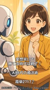 愛想笑いで勝てる時代は終了！AI時代の婚活術　栃木県 佐野市 結婚相談所 ベイビーズ・ブレス
