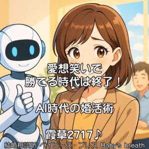 愛想笑いで勝てる時代は終了！AI時代の婚活術　栃木県 佐野市 結婚相談所 ベイビーズ・ブレス