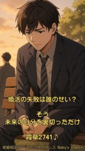 婚活の失敗は誰のせい？そう、未来の自分を裏切っただけ　栃木県 佐野市 結婚相談所 ベイビーズ・ブレス