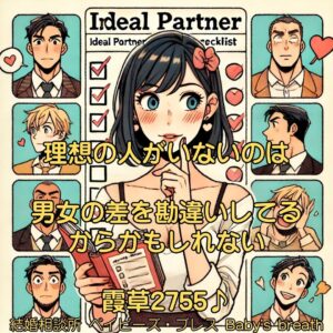 理想の人がいないのは、男女の差を勘違いしてるからかもしれない　栃木県 佐野市 結婚相談所 ベイビーズ・ブレス