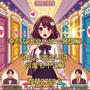 幸せな出会いは一発正解、欲しい出会いは何度も不正解　栃木県 佐野市 結婚相談所 ベイビーズ・ブレス