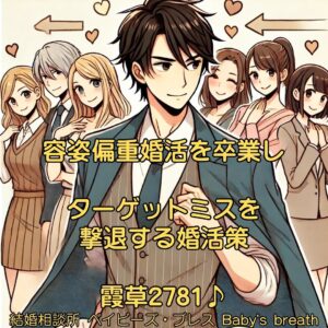 容姿偏重婚活を卒業しターゲットミスを撃退する婚活策　栃木県 佐野市 結婚相談所 ベイビーズ・ブレス