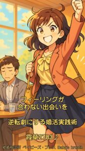 フィーリングが合わない出会いを「逆転劇」にする婚活実践術　栃木県 佐野市 結婚相談所 ベイビーズ・ブレス
