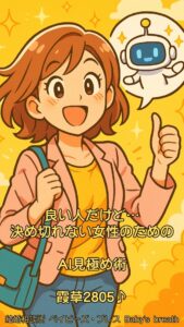 良い人だけど…決め切れない女性のためのAI見極め術 栃木県 佐野市 結婚相談所 ベイビーズ・ブレス