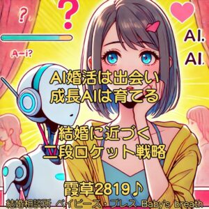 AI婚活は出会い、成長AIは育てる、結婚に近づく二段ロケット戦略　栃木県 佐野市 結婚相談所 ベイビーズ・ブレス