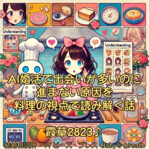 AI婚活で出会いが多いのに進まない原因を料理の視点で読み解く話 栃木県 佐野市 結婚相談所 ベイビーズ・ブレス