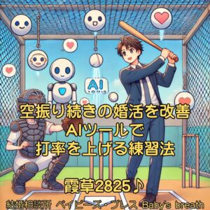 空振り続きの婚活を改善、AIツールで打率を上げる練習法 栃木県 佐野市 結婚相談所 ベイビーズ・ブレス