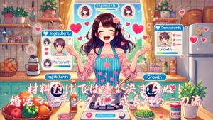 材料だけでは味が決まらぬ！婚活マッチングAIと成長AIの二刀流　栃木県 佐野市 結婚相談所 ベイビーズ・ブレス