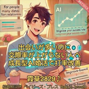 出会いが多いのに交際率が上がらない人へ成長型AI婚活で打率改善 栃木県 佐野市 結婚相談所 ベイビーズ・ブレス