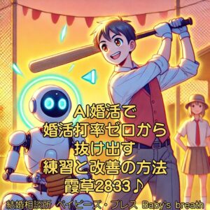 AI婚活で婚活打率ゼロから抜け出す練習と改善の方法　栃木県 佐野市 結婚相談所 ベイビーズ・ブレス