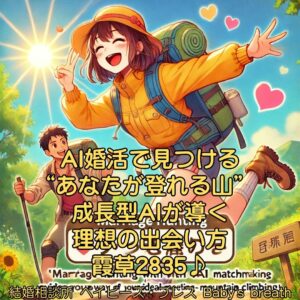 AI婚活で見つける“あなたが登れる山” 成長型AIが導く理想の出会い方 栃木県 佐野市 結婚相談所 ベイビーズ・ブレス