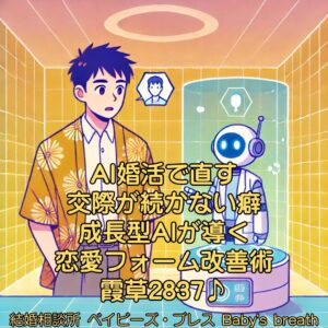 AI婚活で直す交際が続かない癖、成長型AIが導く恋愛フォーム改善術 栃木県 佐野市 結婚相談所 ベイビーズ・ブレス