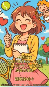 AI婚活で交際が続かない人必見、テニスのラリーに学ぶ成長の秘訣　栃木県 佐野市 結婚相談所 ベイビーズ・ブレス