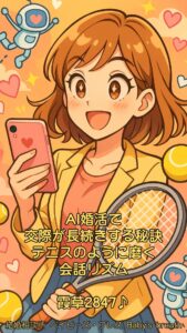 AI婚活で交際が長続きする秘訣、テニスのように磨く会話リズム 栃木県 佐野市 結婚相談所 ベイビーズ・ブレス