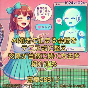 AI婚活で止まる会話をテニス式に整え交際が自然に続く方法を紹介する 栃木県 佐野市 結婚相談所 ベイビーズ・ブレス
