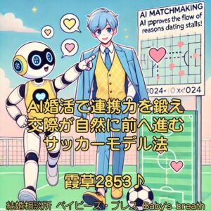 AI婚活で連携力を鍛え交際が自然に前へ進むサッカーモデル法　栃木県 佐野市 結婚相談所 ベイビーズ・ブレス