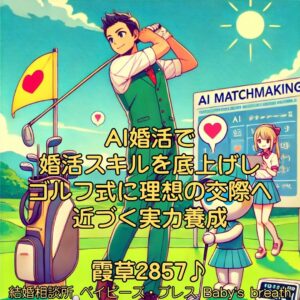 AI婚活で婚活スキルを底上げしゴルフ式に理想の交際へ近づく実力養成　栃木県 佐野市 結婚相談所 ベイビーズ・ブレス