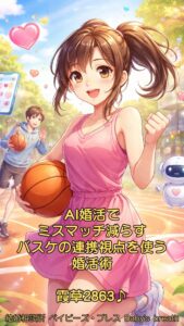 AI婚活でミスマッチ減らすバスケの連携視点を使う婚活術　栃木県 佐野市 結婚相談所 ベイビーズ・ブレス