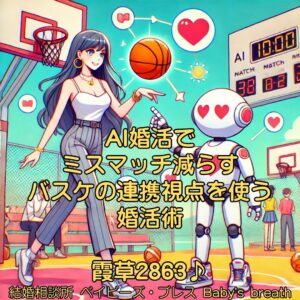 AI婚活でミスマッチ減らすバスケの連携視点を使う婚活術　栃木県 佐野市 結婚相談所 ベイビーズ・ブレス