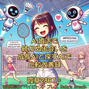 AI婚活で続かぬ出会いを成長AIと探すAIで比較改善録 栃木県 佐野市 結婚相談所 ベイビーズ・ブレス
