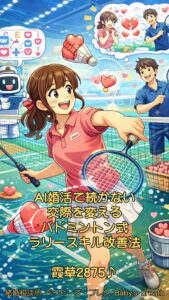 AI婚活で続かない交際を変えるバドミントン式ラリースキル改善法　栃木県 佐野市 結婚相談所 ベイビーズ・ブレス
