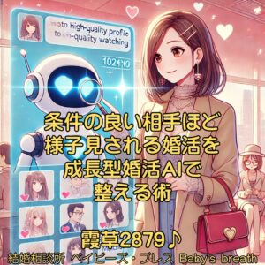 条件の良い相手ほど様子見される婚活を、成長型婚活AIで整える術　栃木県 佐野市 結婚相談所 ベイビーズ・ブレス