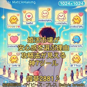 婚活市場が安心感を選ぶ理由、攻略法が見える神7ツール　栃木県 佐野市 結婚相談所 ベイビーズ・ブレス