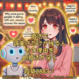 婚活で誠実さだけが残る人、その理由をAI婚活が突く　栃木県 佐野市 結婚相談所 ベイビーズ・ブレス