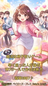 婚活は椅子取りゲーム、早く座った人が残る 神7ツールで作る決断力　栃木県 佐野市 結婚相談所 ベイビーズ・ブレス