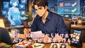 婚活の比較地獄から抜け出す、AIツールで切る基準を作る 栃木県 佐野市 結婚相談所 ベイビーズ・ブレス