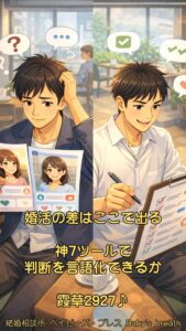 婚活の差はここで出る、神7ツールで判断を言語化できるか　栃木県 佐野市 結婚相談所 ベイビーズ・ブレス