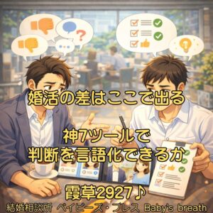 婚活の差はここで出る、神7ツールで判断を言語化できるか　栃木県 佐野市 結婚相談所 ベイビーズ・ブレス