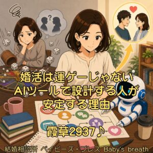 婚活は運ゲーじゃない、AIツールで設計する人が安定する理由　栃木県 佐野市 結婚相談所 ベイビーズ・ブレス