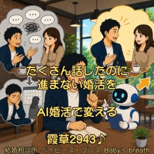 たくさん話したのに進まない婚活をAI婚活で変える　栃木県 佐野市 結婚相談所 ベイビーズ・ブレス
