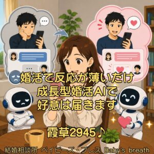 婚活で反応が薄いだけ、成長型婚活AIで好意は届きます 栃木県 佐野市 結婚相談所 ベイビーズ・ブレス